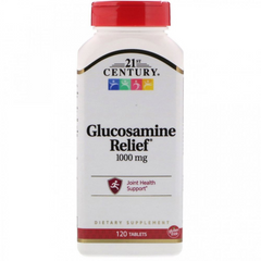 Фотография - Глюкозамін Glucosamine Relief 21st Century 1000 мг 120 таблеток