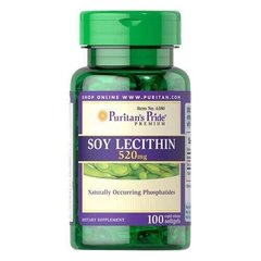 Фотография - Лецитин із сої Soy Lecithin Puritan's Pride 520 мг 100 гелевих капсул