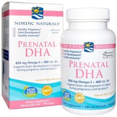 Фотография - Риб'ячий жир для вагітних Prenatal DHA Nordic Naturals 500 мг 90 капсул