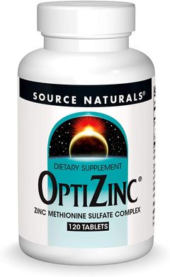 ОптиЦинк OptiZync Source Naturals 30мг 120 таблеток