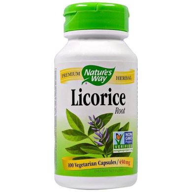 Корень солодки Licorice Nature's Way 450 мг 100 капсул