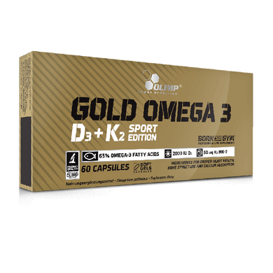 Фотография - Омега 3 рыбий жир Gold Omega 3 D3+K2 Sport Edition Olimp Nutition 60 капсул