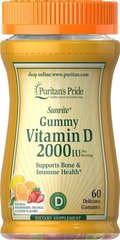 Фотография - Вітамін Д3 Vitamin D3 Puritan's Pride 2000 МО 60 жувальних конфет