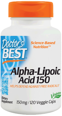Альфа-липоевая кислота Alpha Lipoic Acid Doctor's Best 150 мг 120 капсул