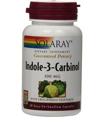 Фотография - Індол-3-карбінол підтримка балансу естрогену Indole-3-Carbinol Solaray 100 мг 30 капсул