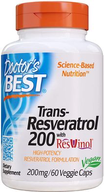 Ресвератрол Trans-Resveratrol 200 Doctor's Best 200 мг 60 капсул