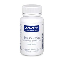 Бета-каротин зі змішаними каротиноїдами Beta Carotene Pure Encapsulations 90 капсул