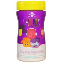 Фотография - Вітаміни і мінерали для дітей жувальні Childrens Multi-Vitamin & Mineral Solgar U-Cubes 60 конфет