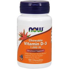 Фотография - Витамин D3 Chewable Vitamin D3 Now Foods 1000 МЕ 180 конфет