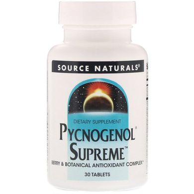 Пикногенол (кора сосны) Pycnogenol Supreme Source Naturals 30 таблеток
