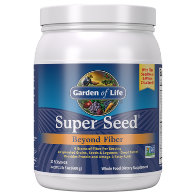 Фотография - Суміш з пророслого насіння , зерен та бобових Super Seed Beyond Fiber Garden of Life 600 г