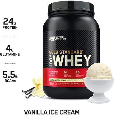 Фотография - Протеїн 100% Whey Gold Standard Natural Optimum Nutrition ванільне морозиво 907 г
