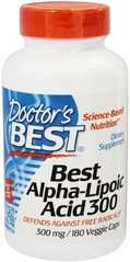 Альфа-липоевая кислота Alpha-Lipoic Acid Doctor's Best 300 мг 180 капсул