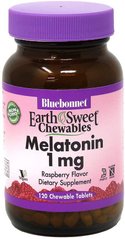 Фотография - Мелатонин Melatonin Bluebonnet Nutrition малина 1 мг 120 жевательных таблеток