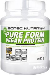 Фотография - Растительный протеин Pure Form Vegan Protein Scitec Nutrition шоколад 450 г