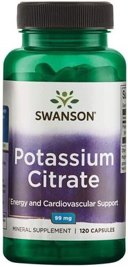 Калій цитрат Ultra Potassium Citrate Swanson 99 мг 120 капсул