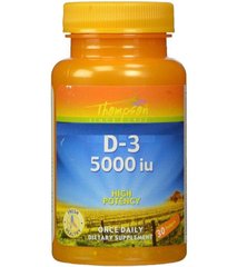 Фотография - Витамин D3 Vitamin D3 Thompson 5000 МЕ 30 гелевых капсул