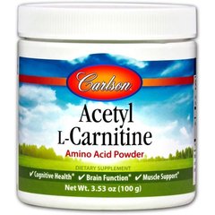Фотография - Ацетил карнитин Acetyl L-Carnitine Amino Acid Carlson Labs порошок 100 г