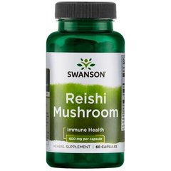 Гриби Рейши Reishi Mushroom Swanson 600 мг 60 капсул