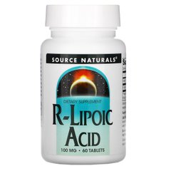 R-ліпоєва кислота R-Lipoic Acid Source Naturals 100 мг 60 таблеток