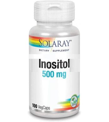 Витамин В8 Инозитол Inositol Solaray 500 мг 100 капсул