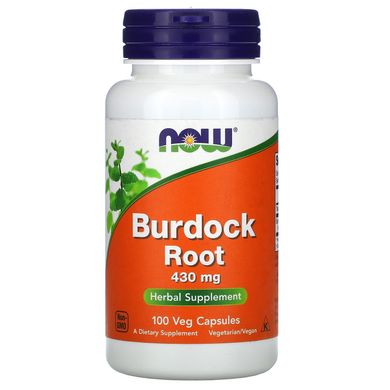 Корінь лопуха Burdock Root Now Foods 430 мг 100 капсул