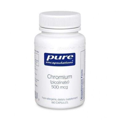 Хром пиколинат Chromium (picolinate) Pure Encapsulations 500 мкг 60 капсул