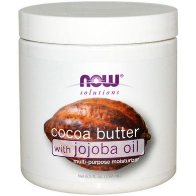 Фотография - Масло какао с маслом жожоба Cocoa Butter Jojoba Oil Now Foods 192 мл