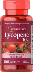 Фотография - Ликопин Lycopene Puritan's Pride 10 мг 100 гелевых капсул