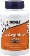 L-Аргінін L-Arginine Now Foods 500 мг 100 капсул