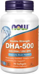 Фотография - Рыбий жир двойная сила DHA-500 Now Foods 90 капсул