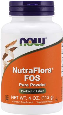 Фотография - Фруктоолигосахариды Nutra Flora FOS Now Foods 113 г