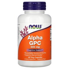 Фотография - Альфа Глицерофосфохолин Alpha GPC Now Foods 300 мг 60 капсул