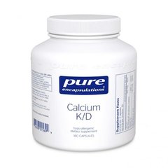 Кальций с витаминами K и D Calcium K/D Pure Encapsulations 180 капсул