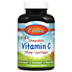 Фотография - Витамин С жевательный для детей Kid's Chewable Vitamin C Carlson Labs мандарин 250 мг 120 таблеток