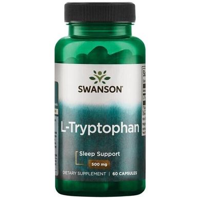 L-триптофан L-Tryptophan Swanson 500 мг 60 капсул