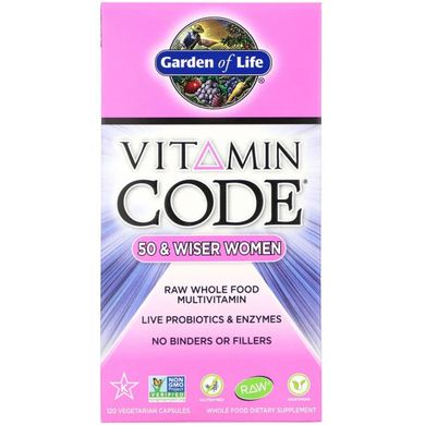 Фотография - Вітаміни для жінок 50+ Vitamin Code Garden of Life 120 капсул