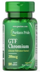 Хром GTF Chromium Puritan's Pride 200 мкг 100 таблеток