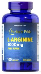 L-аргінін L-Arginine Puritans Pride 1000 мг 100 капсул