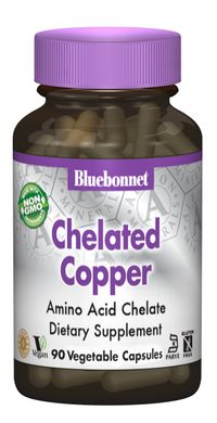 Медь Chelated Copper Bluebonnet Nutrition 90 капсул