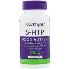 5-HTP 5- гидрокси L-триптофан Mood&Stress Natrol 100 мг 30 капсул