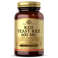 Червоний дріжджовий рис Red Yeast Rice Solgar 600 мг 60 капсул