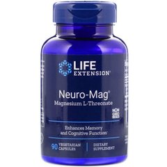 Магний L-треонат Magnesium L-Threonate Neuro-Mag Life Extension 90 растительных капсул