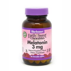 Фотография - Мелатонин Melatonin Bluebonnet Nutrition малина 3 мг 60 жевательных таблеток
