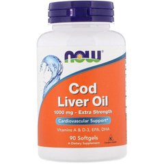 Фотография - Рыбий жир из печени трески Cod Liver Oil Now Foods 1000 мг 90 капсул