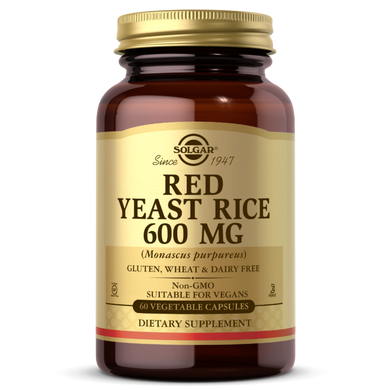 Червоний дріжджовий рис Red Yeast Rice Solgar 600 мг 60 капсул