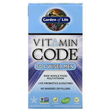 Фотография - Вітаміни для чоловіків 50+Vitamin Code 50 & Wiser Men Garden of Life 120 капсул