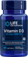 Фотография - Вітамін D3 Vitamin D3 Life Extension 1000 МО 90 капсул
