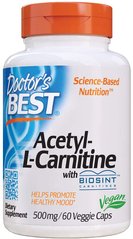 Фотография - Ацетил карнітин Acetyl-L-Carnitine Doctor's Best 500 мг 60 капсул
