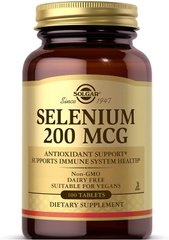 Селен Selenium Solgar без дріжджів 200 мкг 100 таблеток